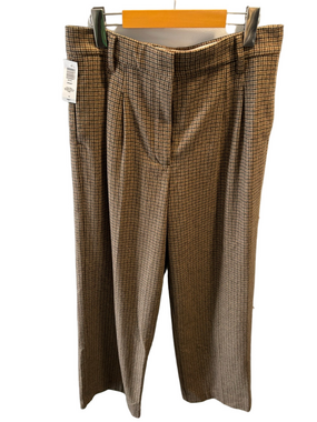 ARITZIA Wilfred Orsay Trouser Wool Cashmere Houndstooth Straight Leg Pant 10 NEW